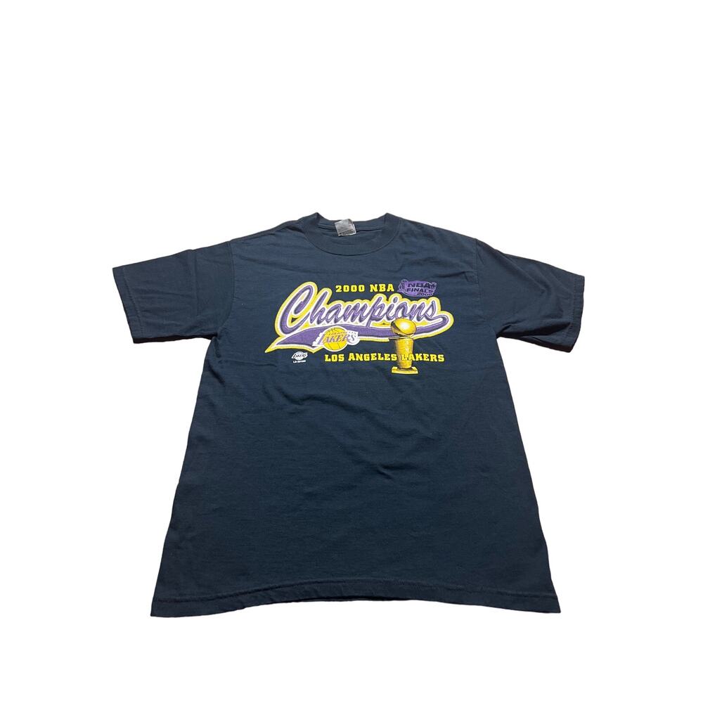 Vintage 2000 Los Angeles Lakers NBA Champions Graphic Shirt Size M 100% Cotton